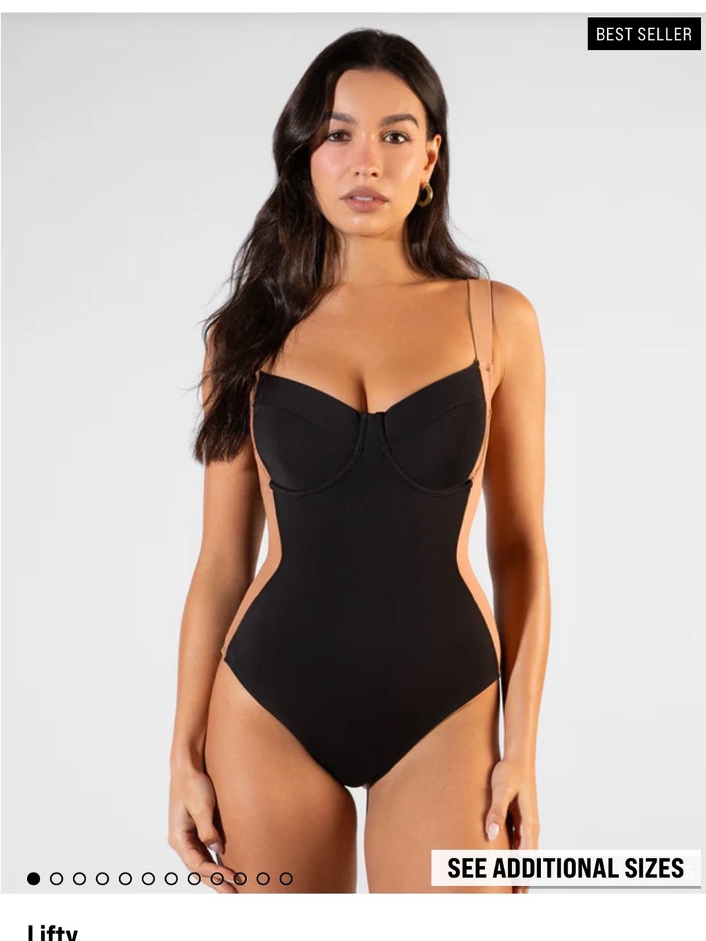 TA3 ´ LIFTY ‘ Black One-Piece Swimsuit  - Sculpting Support - MEDIUM - like new